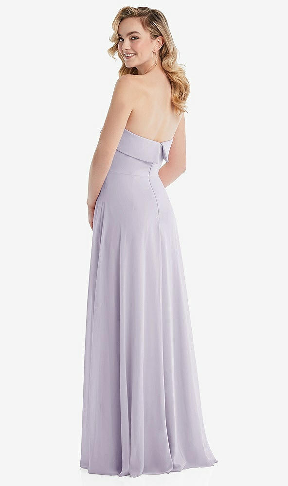 Back View - Moondance Cuffed Strapless Maxi Dress with Front Slit