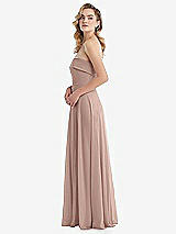 Side View Thumbnail - Neu Nude Cuffed Strapless Maxi Dress with Front Slit