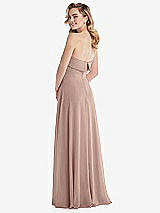 Rear View Thumbnail - Neu Nude Cuffed Strapless Maxi Dress with Front Slit