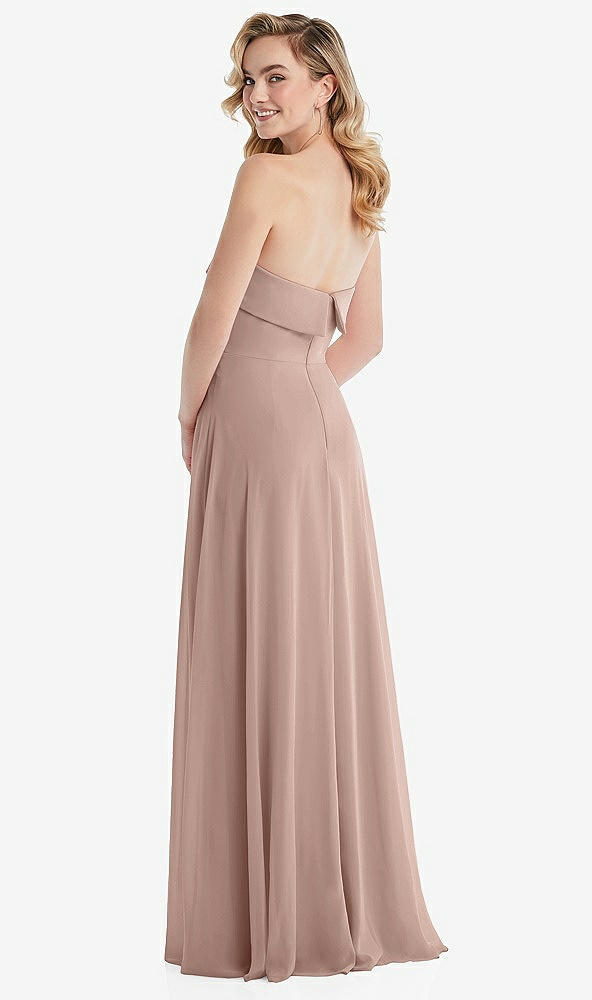 Back View - Neu Nude Cuffed Strapless Maxi Dress with Front Slit