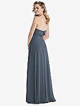Rear View Thumbnail - Silverstone Cuffed Strapless Maxi Dress with Front Slit