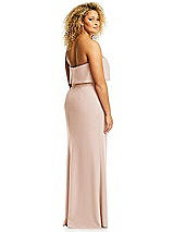 Alt View 5 Thumbnail - Cameo Strapless Overlay Bodice Crepe Maxi Dress with Front Slit