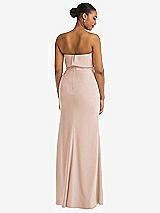 Rear View Thumbnail - Cameo Strapless Overlay Bodice Crepe Maxi Dress with Front Slit