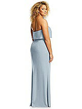 Alt View 5 Thumbnail - Mist Strapless Overlay Bodice Crepe Maxi Dress with Front Slit