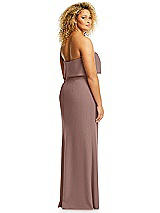 Alt View 5 Thumbnail - Sienna Strapless Overlay Bodice Crepe Maxi Dress with Front Slit