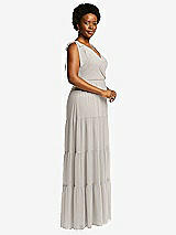 Alt View 2 Thumbnail - Oyster Bow-Shoulder Faux Wrap Maxi Dress with Tiered Skirt