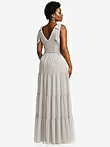 Alt View 3 Thumbnail - Oyster Bow-Shoulder Faux Wrap Maxi Dress with Tiered Skirt