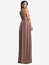 Rear View Thumbnail - Sienna Open Neck Cross Bodice Cutout  Maxi Dress with Front Slit