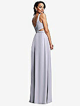 Rear View Thumbnail - Silver Dove Open Neck Cross Bodice Cutout  Maxi Dress with Front Slit