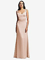 Front View Thumbnail - Cameo Framed Bodice Criss Criss Open Back A-Line Maxi Dress
