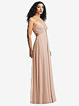 Alt View 3 Thumbnail - Cameo Strapless Empire Waist Cutout Maxi Dress with Covered Button Detail