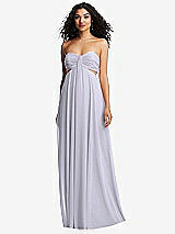 Alt View 2 Thumbnail - Silver Dove Strapless Empire Waist Cutout Maxi Dress with Covered Button Detail