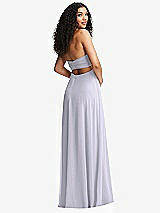 Alt View 4 Thumbnail - Silver Dove Strapless Empire Waist Cutout Maxi Dress with Covered Button Detail