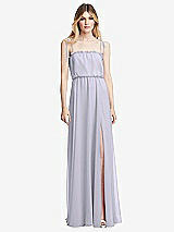 Front View Thumbnail - Silver Dove Skinny Tie-Shoulder Ruffle-Trimmed Blouson Maxi Dress