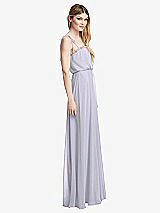 Side View Thumbnail - Silver Dove Skinny Tie-Shoulder Ruffle-Trimmed Blouson Maxi Dress