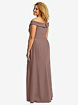 Alt View 3 Thumbnail - Sienna Cuffed Off-the-Shoulder Pleated Faux Wrap Maxi Dress