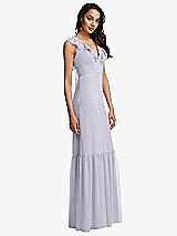 Side View Thumbnail - Silver Dove Tiered Ruffle Plunge Neck Open-Back Maxi Dress with Deep Ruffle Skirt