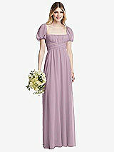Alt View 1 Thumbnail - Suede Rose Regency Empire Waist Puff Sleeve Chiffon Maxi Dress