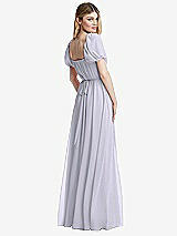 Rear View Thumbnail - Silver Dove Regency Empire Waist Puff Sleeve Chiffon Maxi Dress