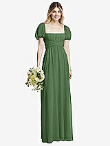 Alt View 1 Thumbnail - Vineyard Green Regency Empire Waist Puff Sleeve Chiffon Maxi Dress