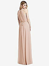 Rear View Thumbnail - Cameo Illusion Back Halter Maxi Dress with Covered Button Detail