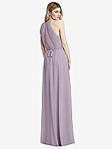 Rear View Thumbnail - Lilac Haze Illusion Back Halter Maxi Dress with Covered Button Detail