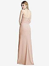Alt View 3 Thumbnail - Cameo Strapless Pleated Faux Wrap Trumpet Gown with Front Slit