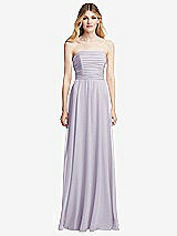 Front View Thumbnail - Moondance Shirred Bodice Strapless Chiffon Maxi Dress with Optional Straps