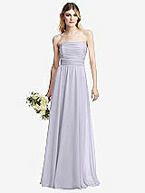 Alt View 1 Thumbnail - Silver Dove Shirred Bodice Strapless Chiffon Maxi Dress with Optional Straps