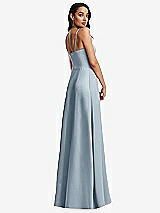 Rear View Thumbnail - Mist Bustier A-Line Maxi Dress with Adjustable Spaghetti Straps