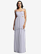 Front View Thumbnail - Silver Dove Ruffle-Trimmed Cutout Tie-Back Maxi Dress with Tiered Skirt