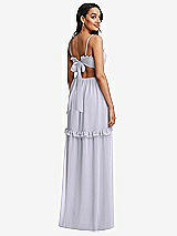 Rear View Thumbnail - Silver Dove Ruffle-Trimmed Cutout Tie-Back Maxi Dress with Tiered Skirt