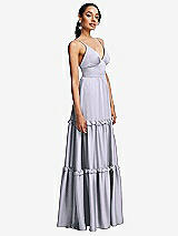 Side View Thumbnail - Silver Dove Low-Back Triangle Maxi Dress with Ruffle-Trimmed Tiered Skirt