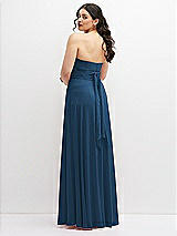 Alt View 6 Thumbnail - Dusk Blue Chiffon Convertible Maxi Dress with Multi-Way Tie Straps