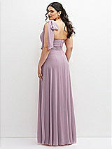 Alt View 3 Thumbnail - Suede Rose Chiffon Convertible Maxi Dress with Multi-Way Tie Straps