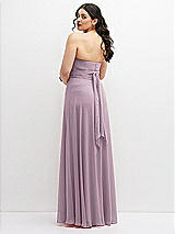 Alt View 6 Thumbnail - Suede Rose Chiffon Convertible Maxi Dress with Multi-Way Tie Straps