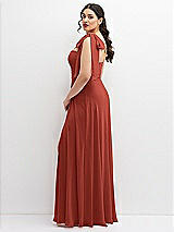 Alt View 2 Thumbnail - Amber Sunset Chiffon Convertible Maxi Dress with Multi-Way Tie Straps