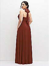 Rear View Thumbnail - Auburn Moon Chiffon Convertible Maxi Dress with Multi-Way Tie Straps