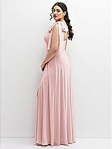 Alt View 2 Thumbnail - Ballet Pink Chiffon Convertible Maxi Dress with Multi-Way Tie Straps