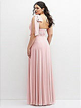 Alt View 3 Thumbnail - Ballet Pink Chiffon Convertible Maxi Dress with Multi-Way Tie Straps