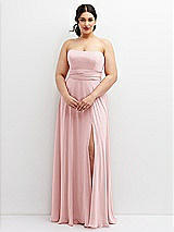 Alt View 4 Thumbnail - Ballet Pink Chiffon Convertible Maxi Dress with Multi-Way Tie Straps