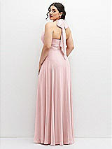 Rear View Thumbnail - Ballet Pink Chiffon Convertible Maxi Dress with Multi-Way Tie Straps