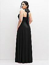 Rear View Thumbnail - Black Chiffon Convertible Maxi Dress with Multi-Way Tie Straps