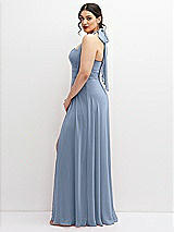 Side View Thumbnail - Cloudy Chiffon Convertible Maxi Dress with Multi-Way Tie Straps
