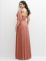 Alt View 3 Thumbnail - Desert Rose Chiffon Convertible Maxi Dress with Multi-Way Tie Straps