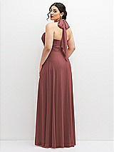Rear View Thumbnail - English Rose Chiffon Convertible Maxi Dress with Multi-Way Tie Straps