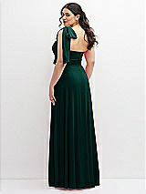 Alt View 3 Thumbnail - Evergreen Chiffon Convertible Maxi Dress with Multi-Way Tie Straps
