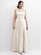 Front View Thumbnail - Ivory Chiffon Convertible Maxi Dress with Multi-Way Tie Straps