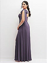 Alt View 2 Thumbnail - Lavender Chiffon Convertible Maxi Dress with Multi-Way Tie Straps