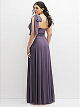Alt View 3 Thumbnail - Lavender Chiffon Convertible Maxi Dress with Multi-Way Tie Straps